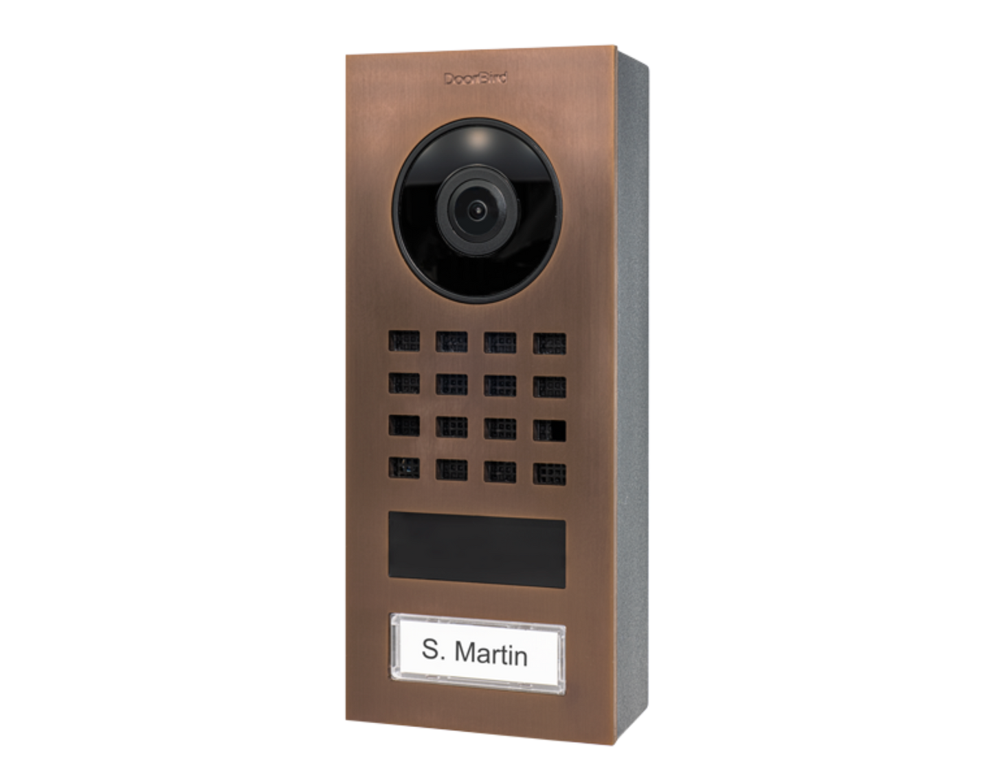 DoorBird D1101V Surface-Mount IP Video Intercom, 1 Call Button in Bronze - 423867437