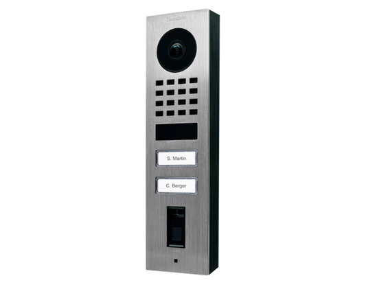 DoorBird D1102FV Fingerprint 50 Surface-Mount IP Video Door Station, 2 Call Button in  Stainless Steel V2A - 423872264