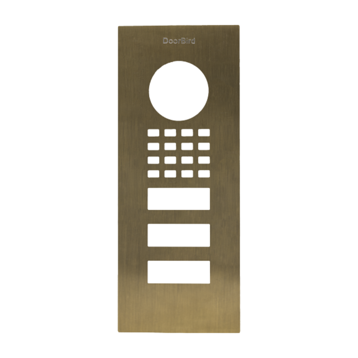 DoorBird Front Panel for D1102V Flush-Mount in Real Burnished Brass - 423873841