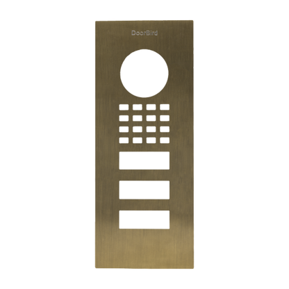 DoorBird Front Panel for D1102V Flush-Mount in Real Burnished Brass - 423873841