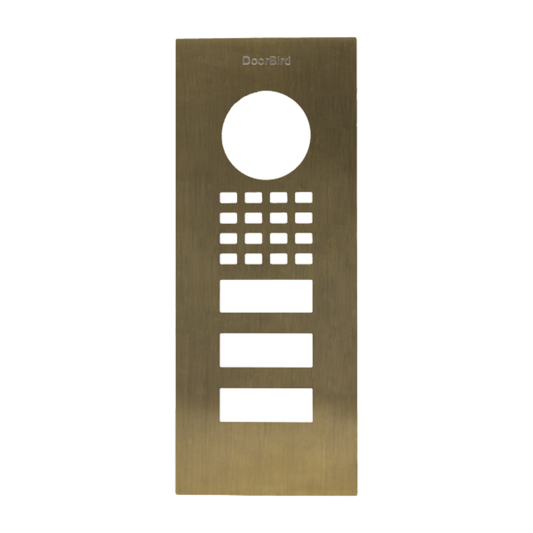 DoorBird Front Panel for D1102V Flush-Mount in Real Burnished Brass - 423873841