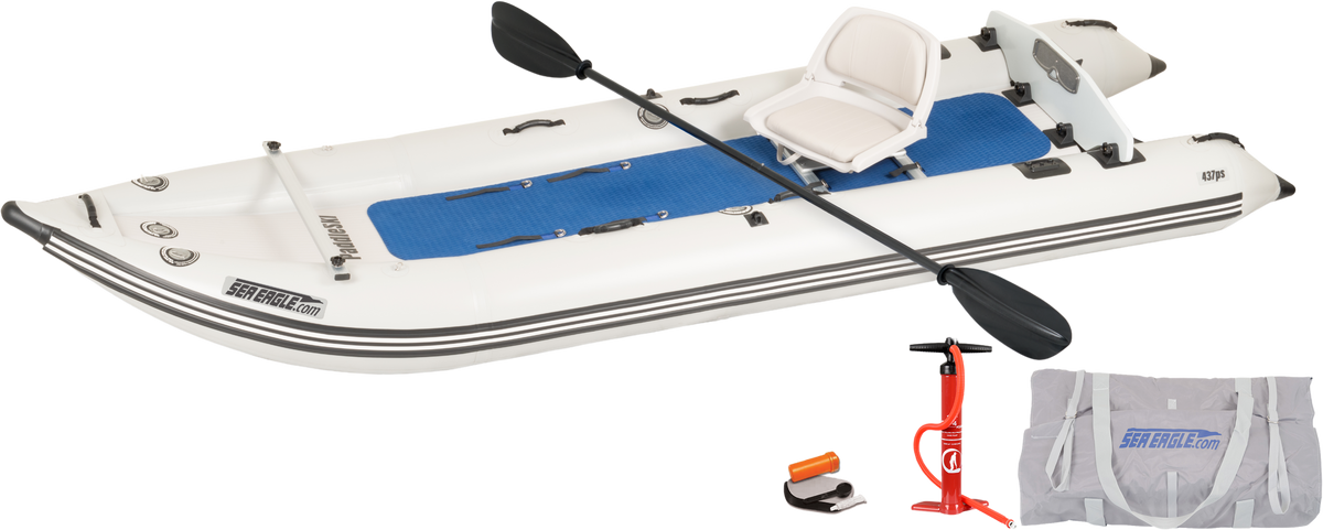 Sea Eagle 437PSK_ST PaddleSki Inflatable Catamaran Boat Solo Start-up Package New - 437PSK_ST