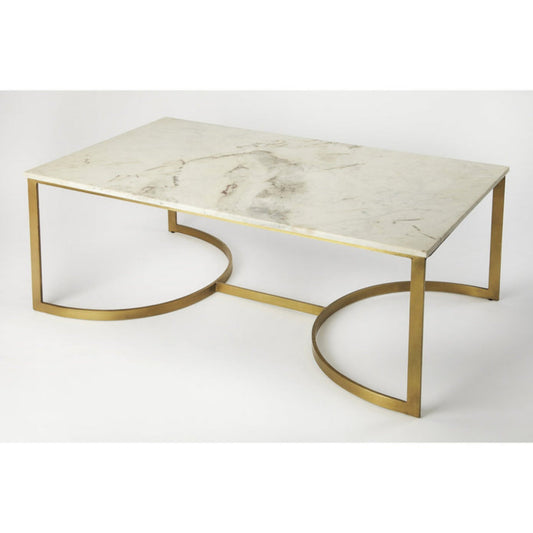 Butler Specialty Company Corsini Marble & Metal Coffee Table, Multi-Color  - 4446389