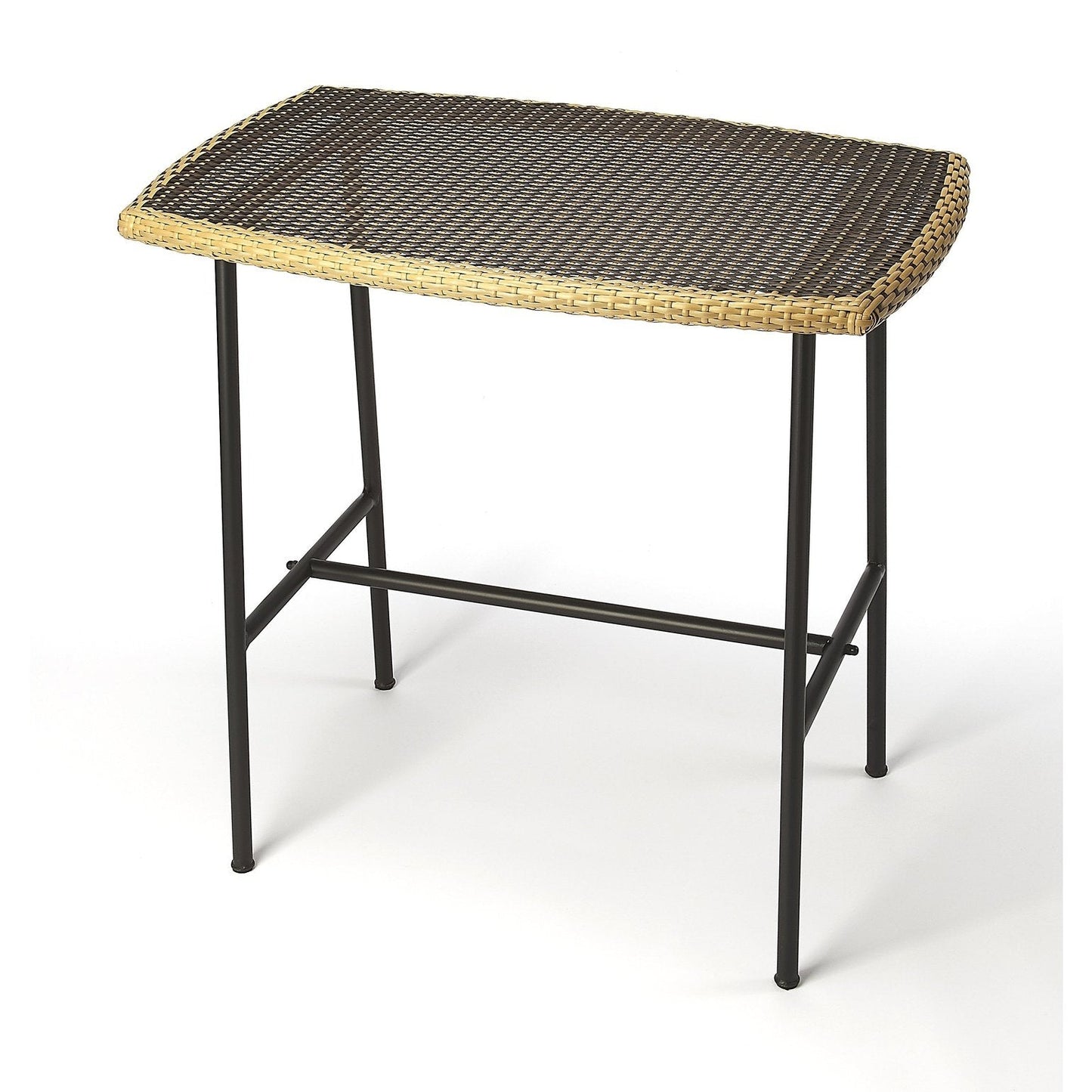 Butler Specialty Company Freeport Rattan & Iron 36.5""W Pub Table, Dark Brown -  4476035