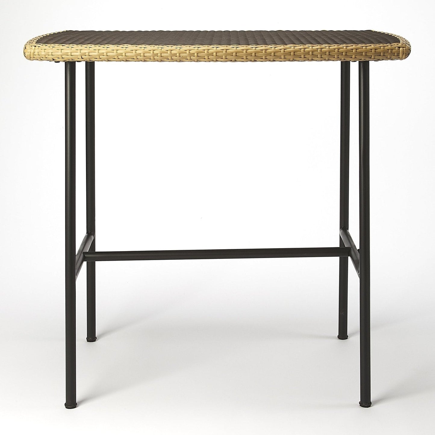 Butler Specialty Company Freeport Rattan & Iron 36.5""W Pub Table, Dark Brown -  4476035
