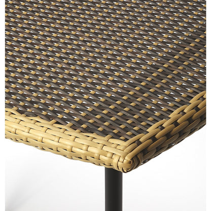 Butler Specialty Company Freeport Rattan & Iron 36.5""W Pub Table, Dark Brown -  4476035