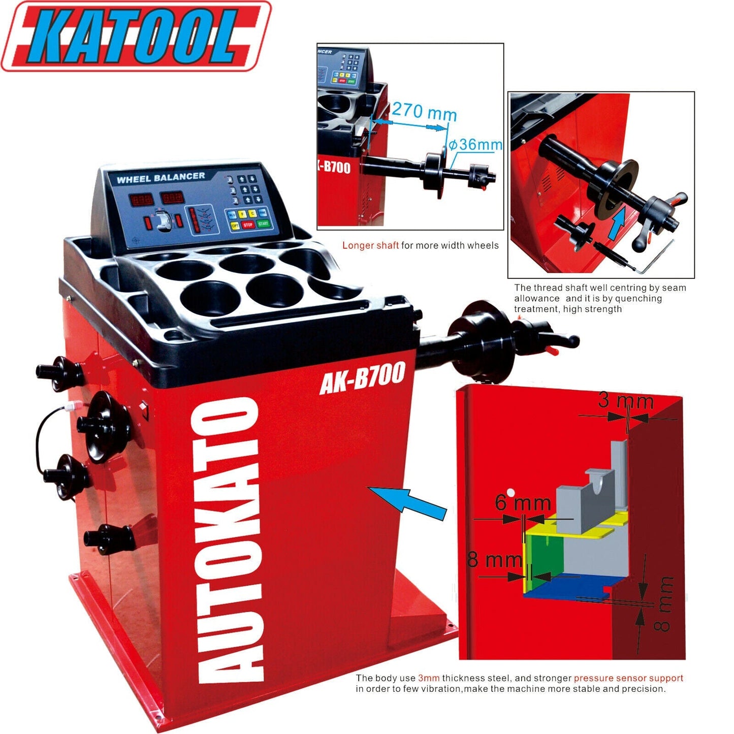 Katool KT-T800 & KT-B700 Tire Changer and Balancer Combo
