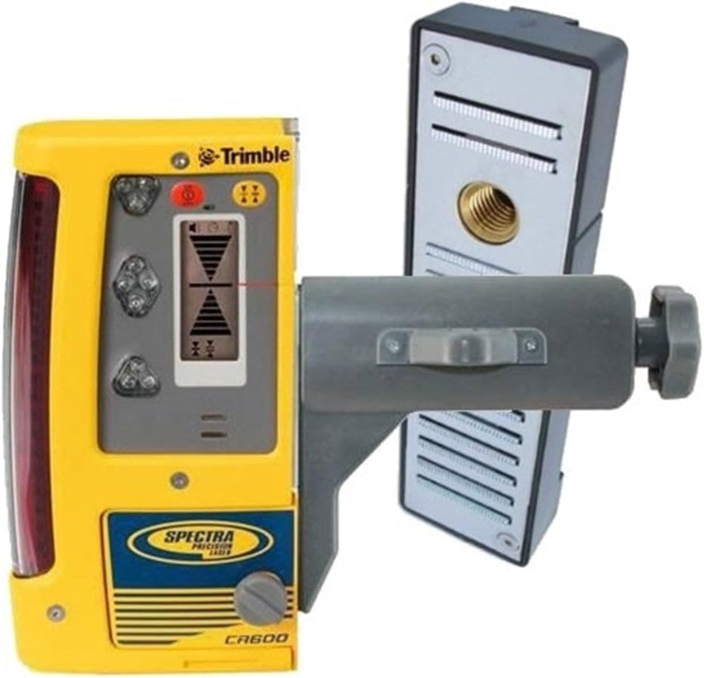 Spectra Precision CR600 Combination Laser Level Receiver with Rod Clamp, Magnetic Mount, Batteries, Waterproof, Lightweight, Bright LED Indicators - CR600
