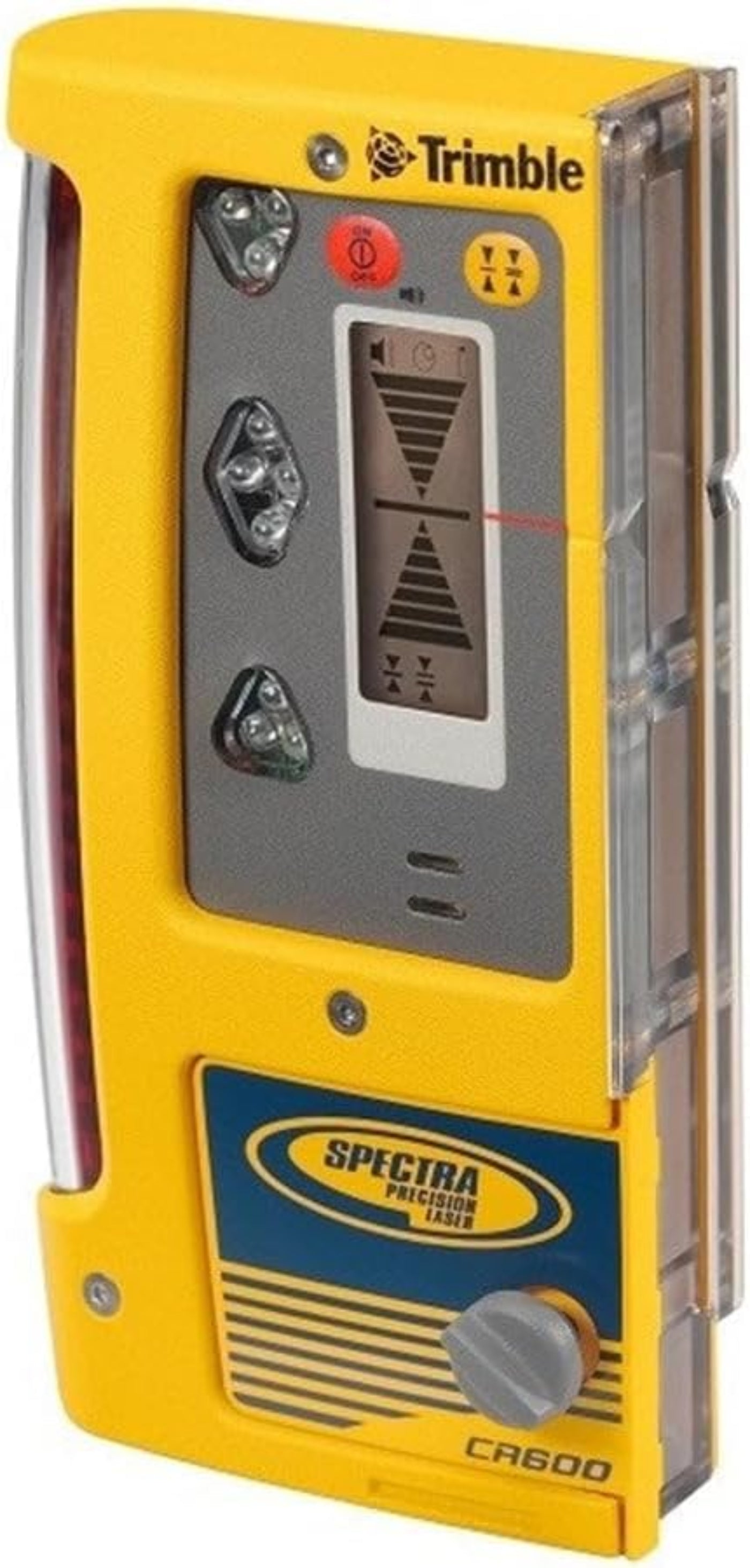 Spectra Precision CR600 Combination Laser Level Receiver with Rod Clamp, Magnetic Mount, Batteries, Waterproof, Lightweight, Bright LED Indicators - CR600