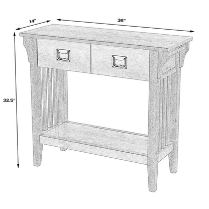 Butler Specialty Company Larina Burl 2- Drawer Console Table, Medium Brown  - 5217101