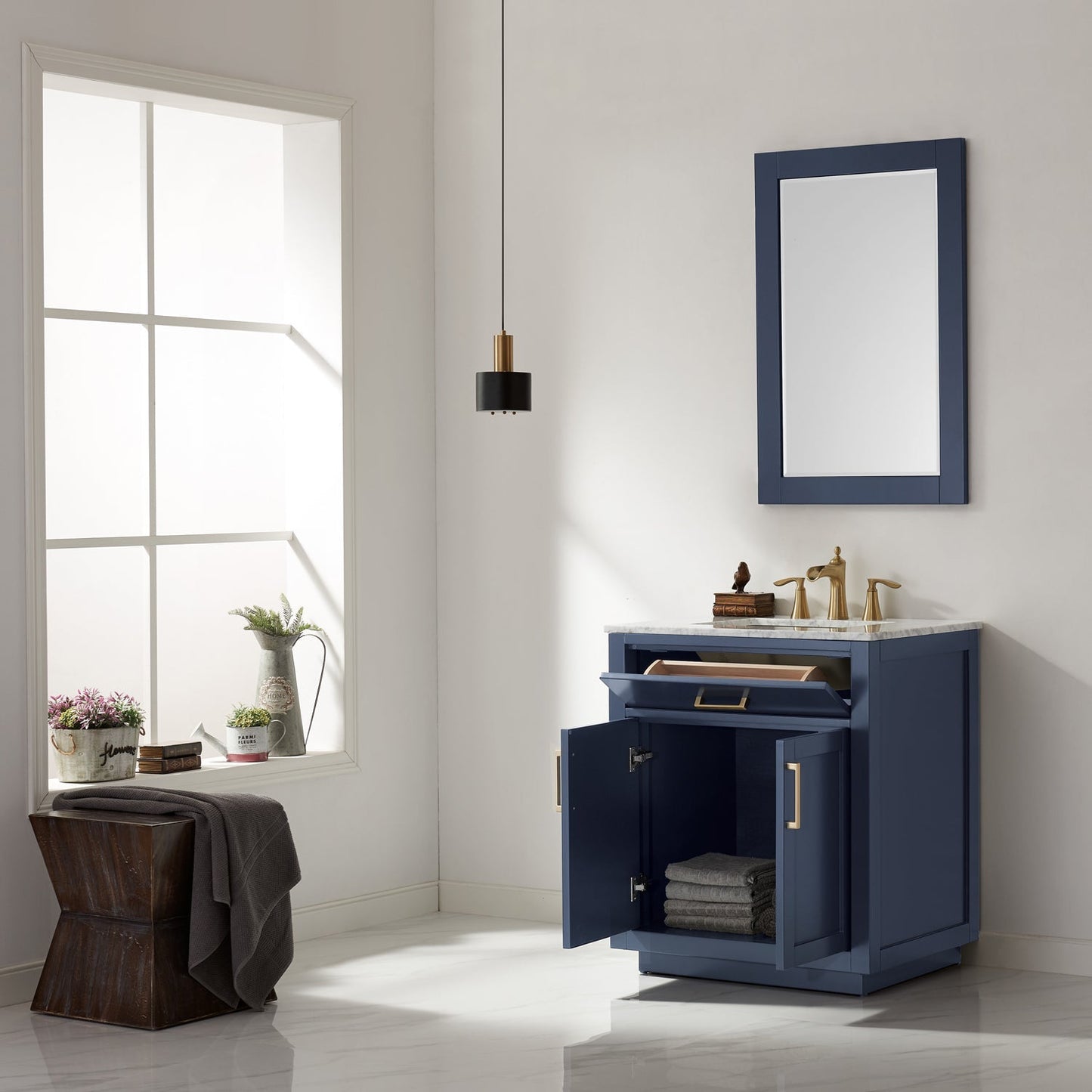 Altair Designs 30" Single Bathroom Vanity Cabinet Only - 531030-CAB-WH-NM