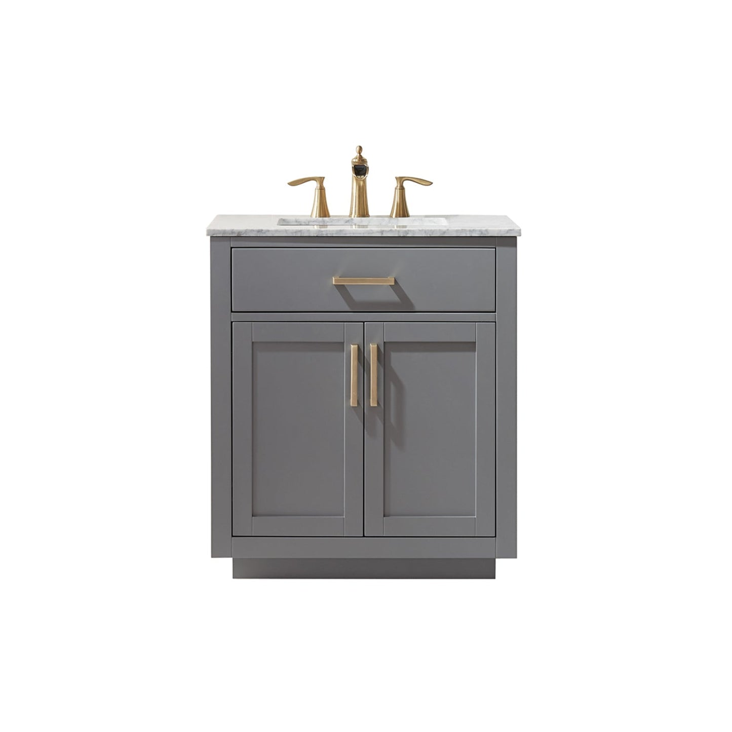 Altair Designs 30" single vanity with top - 531030-WH-CA-NM
