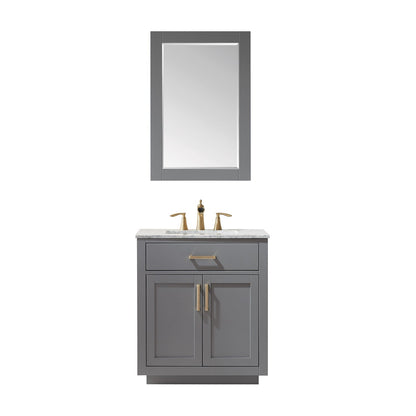 Altair Designs 30" single vanity with top - 531030-WH-CA-NM