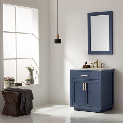Altair Designs 30" single vanity with top - 531030-WH-CA-NM