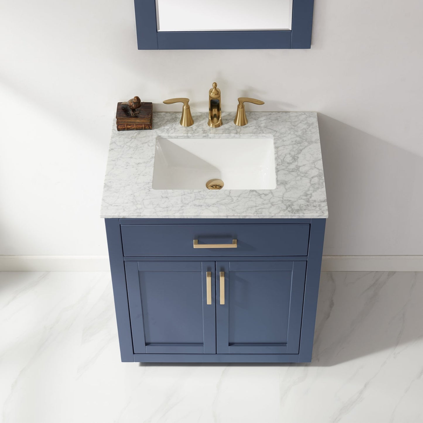 Altair Designs 30" single vanity with top - 531030-WH-CA-NM