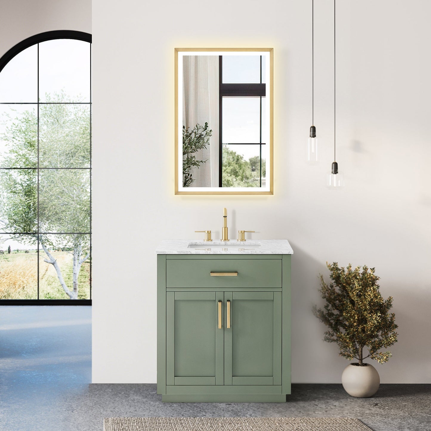 Altair Designs Ivy 30"/36"/48" single vanity with top - 531030-VG-CA-NM