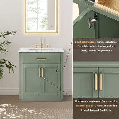 Altair Designs Ivy 30"/36"/48" single vanity with top - 531030-VG-CA-NM