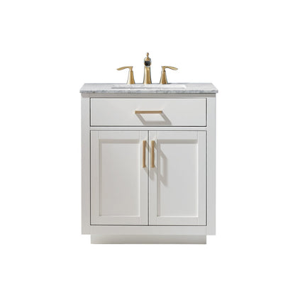 Altair Designs 30" single vanity with top - 531030-WH-CA-NM