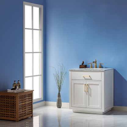 Altair Designs 30" single vanity with top - 531030-WH-CA-NM