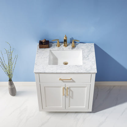Altair Designs 30" single vanity with top - 531030-WH-CA-NM