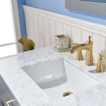 Altair Designs 36" single vanity with top - 531036-WH-CA-NM