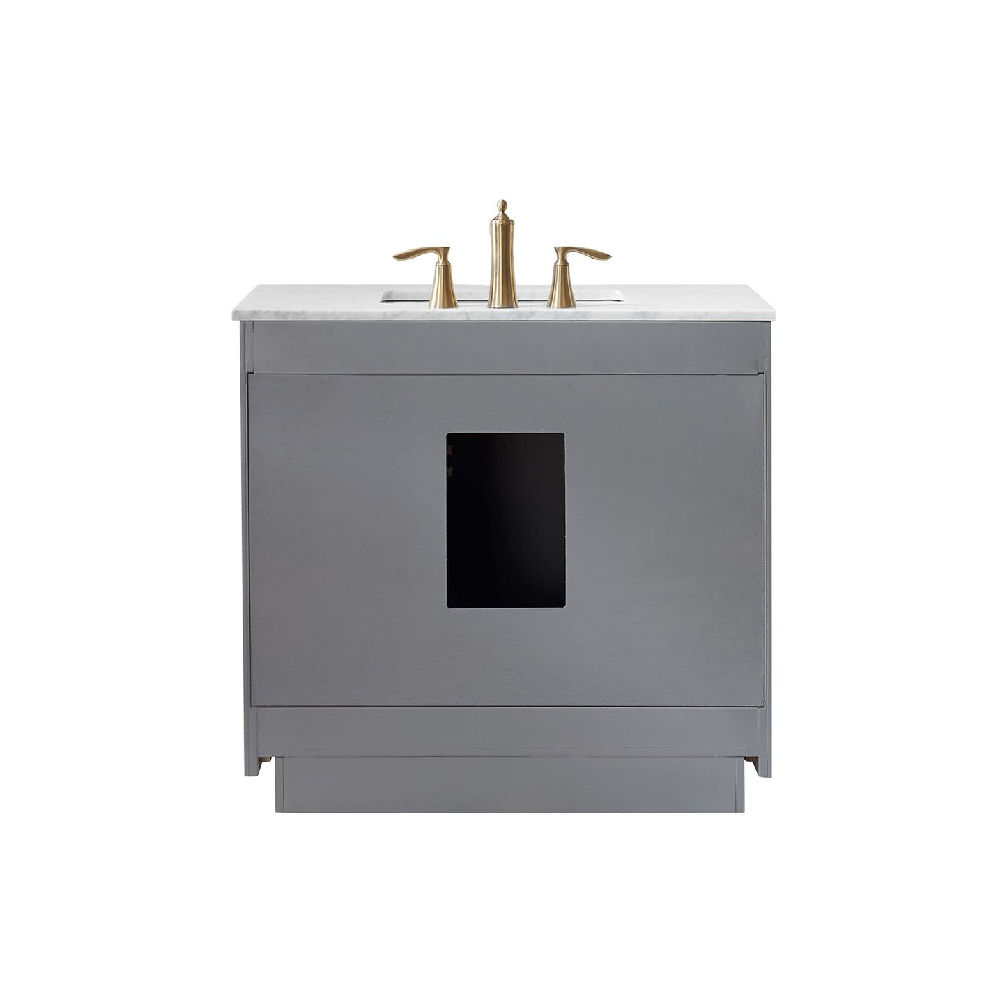 Altair Designs 36" single vanity with top - 531036-WH-CA-NM