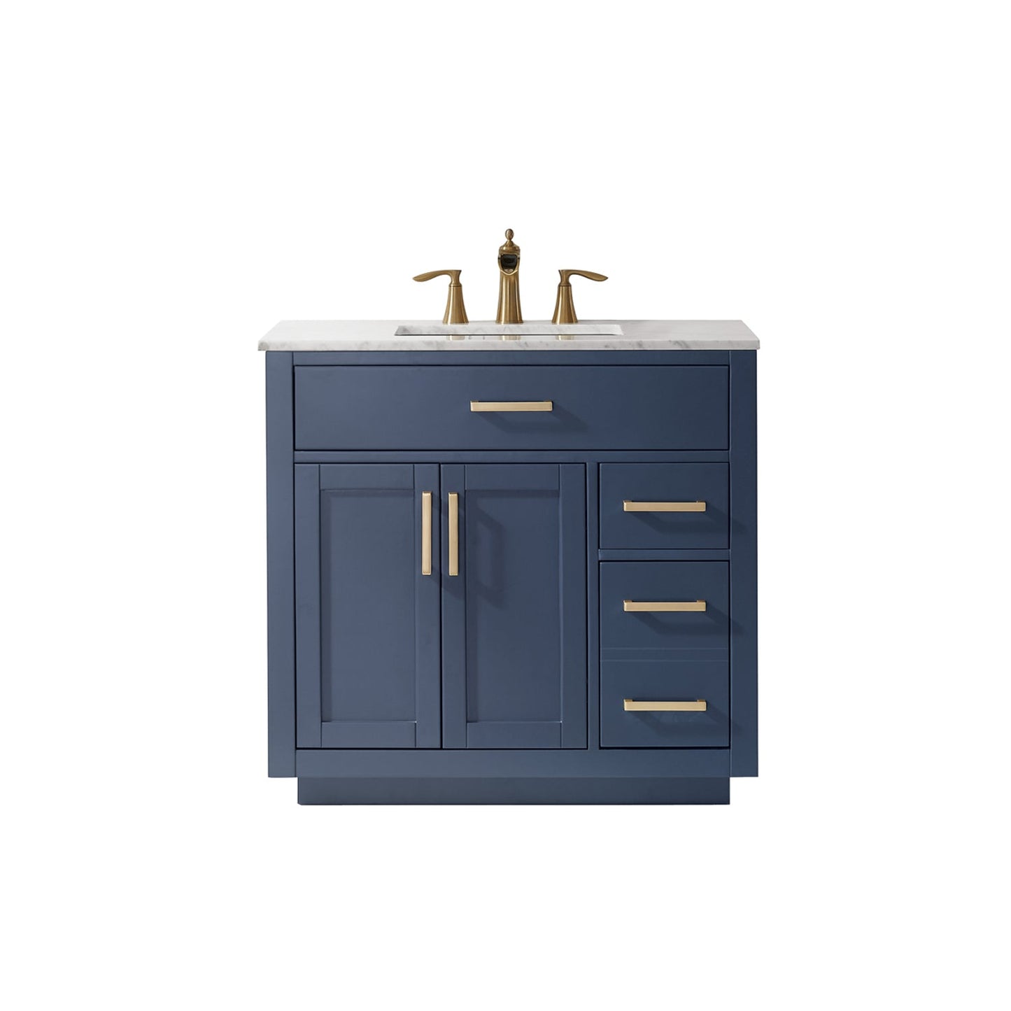 Altair Designs 36" single vanity with top - 531036-WH-CA-NM