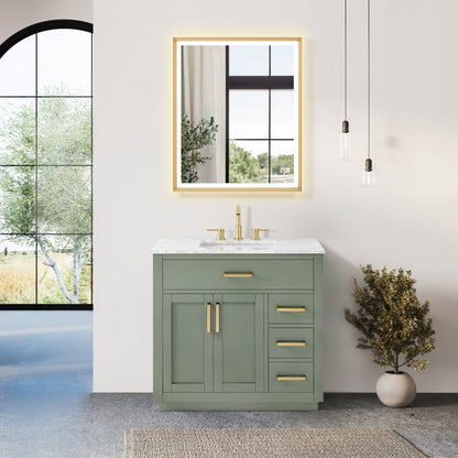 Altair Designs Ivy 30"/36"/48" single vanity with top - 531030-VG-CA-NM