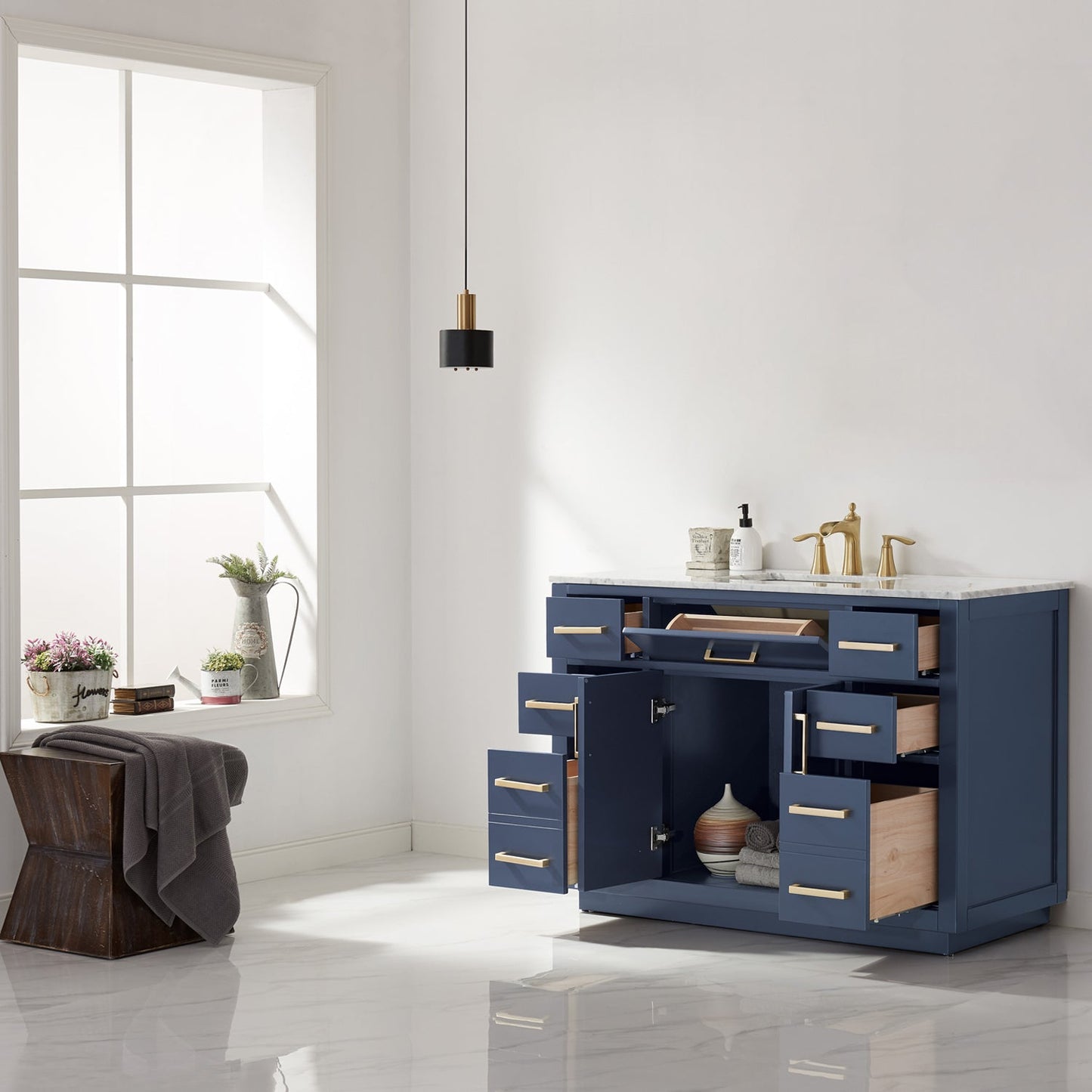 Altair Designs 48" Single Bathroom Vanity Cabinet Only - 531048-CAB-RB-NM