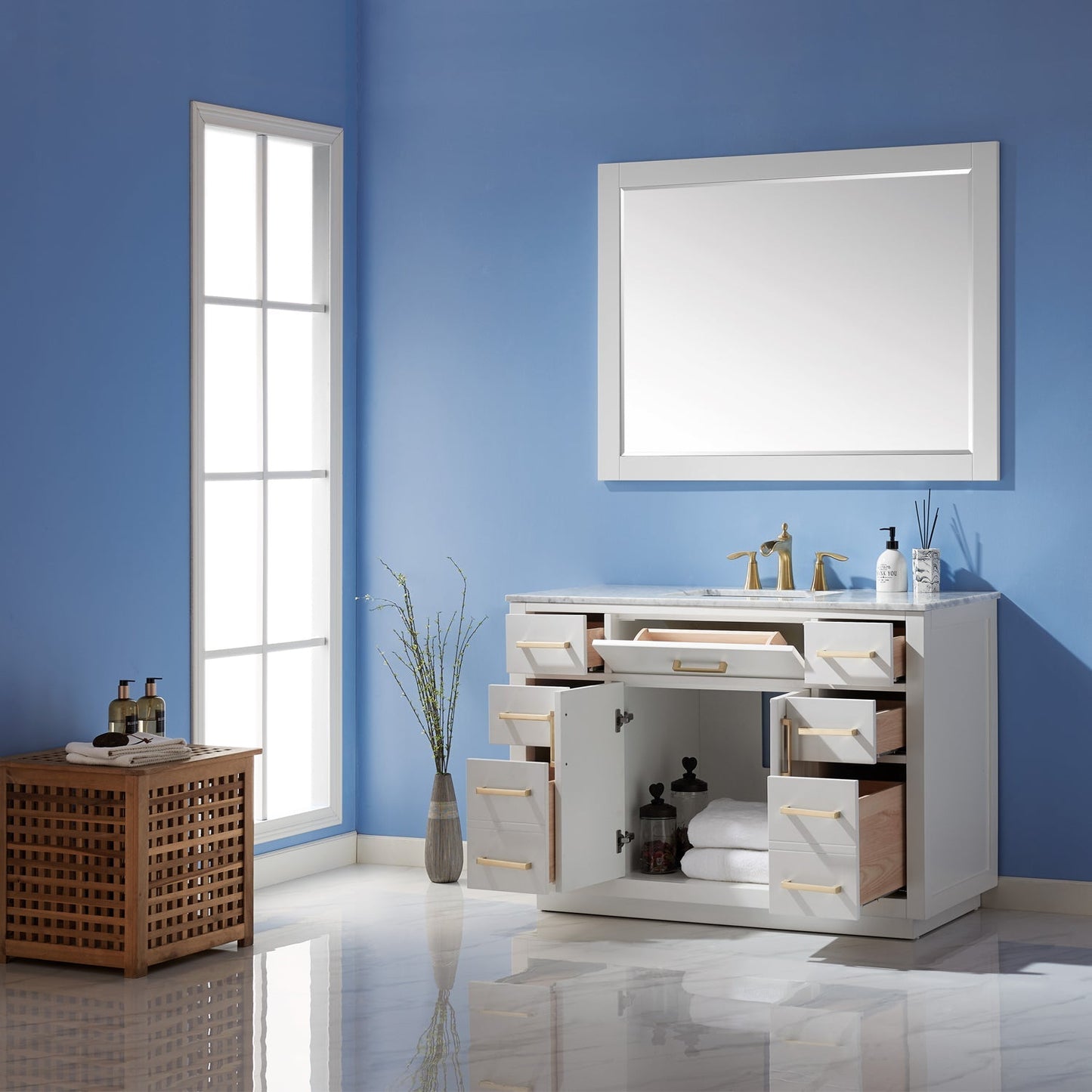 Altair Designs 48" Single Bathroom Vanity Cabinet Only - 531048-CAB-RB-NM