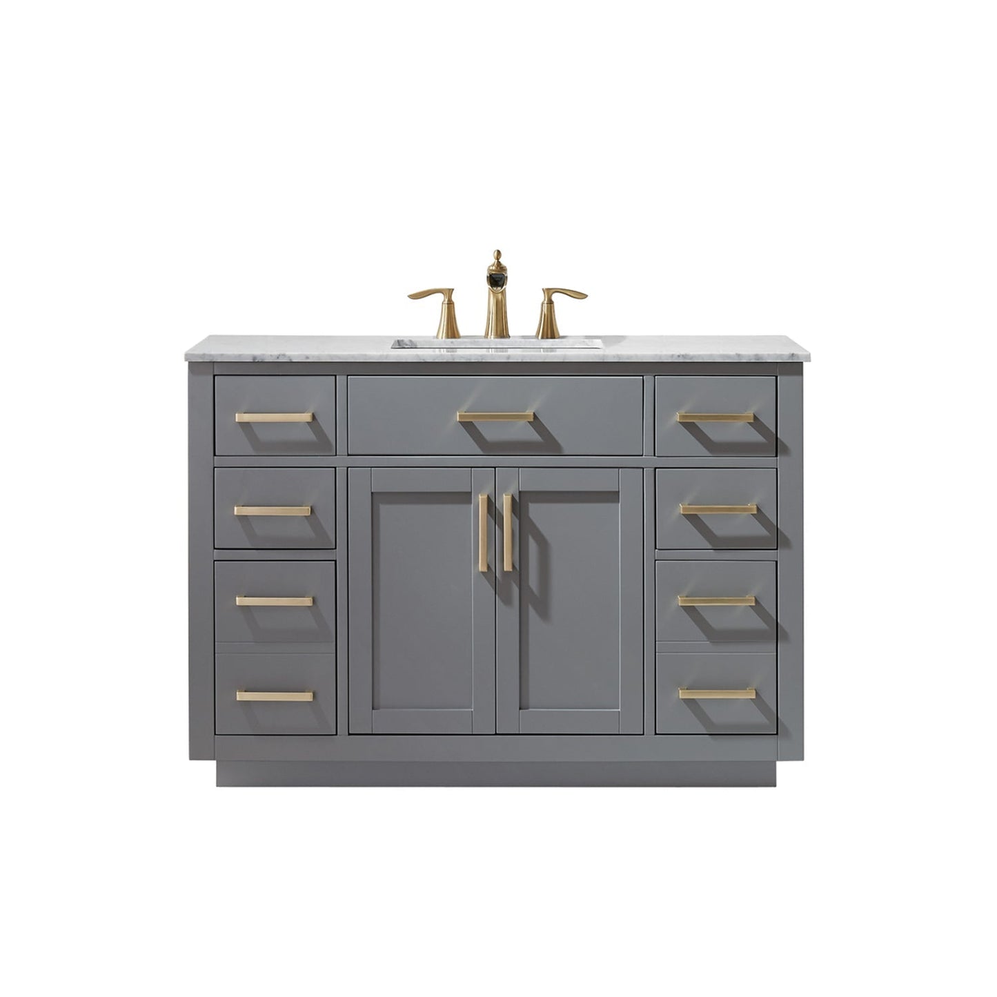 Altair Designs 48" single vanity with top - 531048-WH-CA-NM
