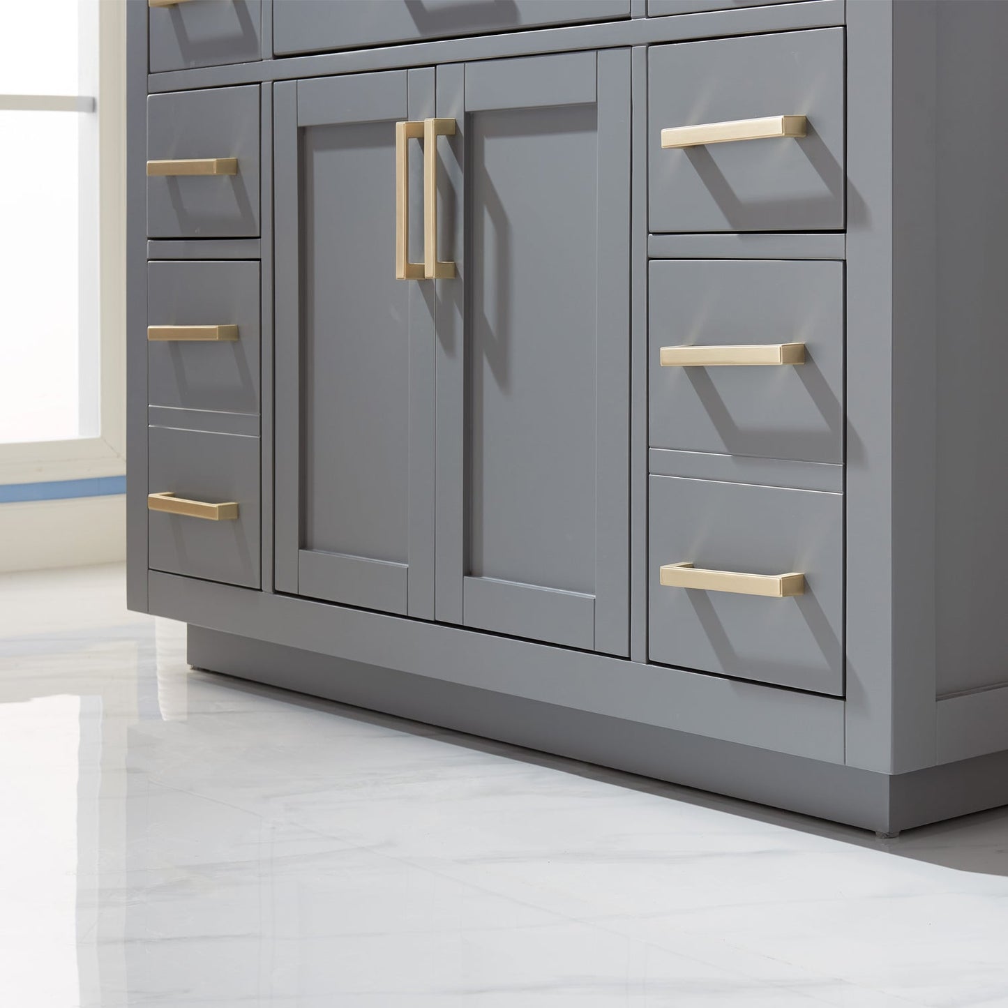 Altair Designs 48" single vanity with top - 531048-WH-CA-NM