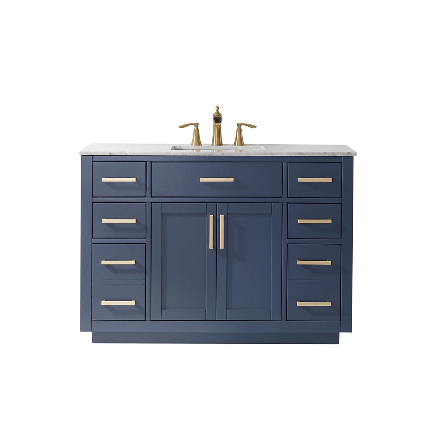 Altair Designs 48" single vanity with top - 531048-WH-CA-NM