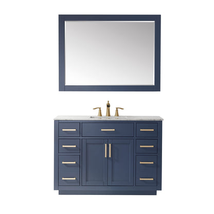 Altair Designs 48" single vanity with top - 531048-WH-CA-NM