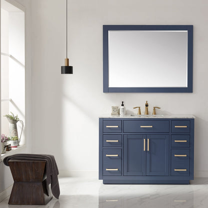 Altair Designs 48" single vanity with top - 531048-WH-CA-NM