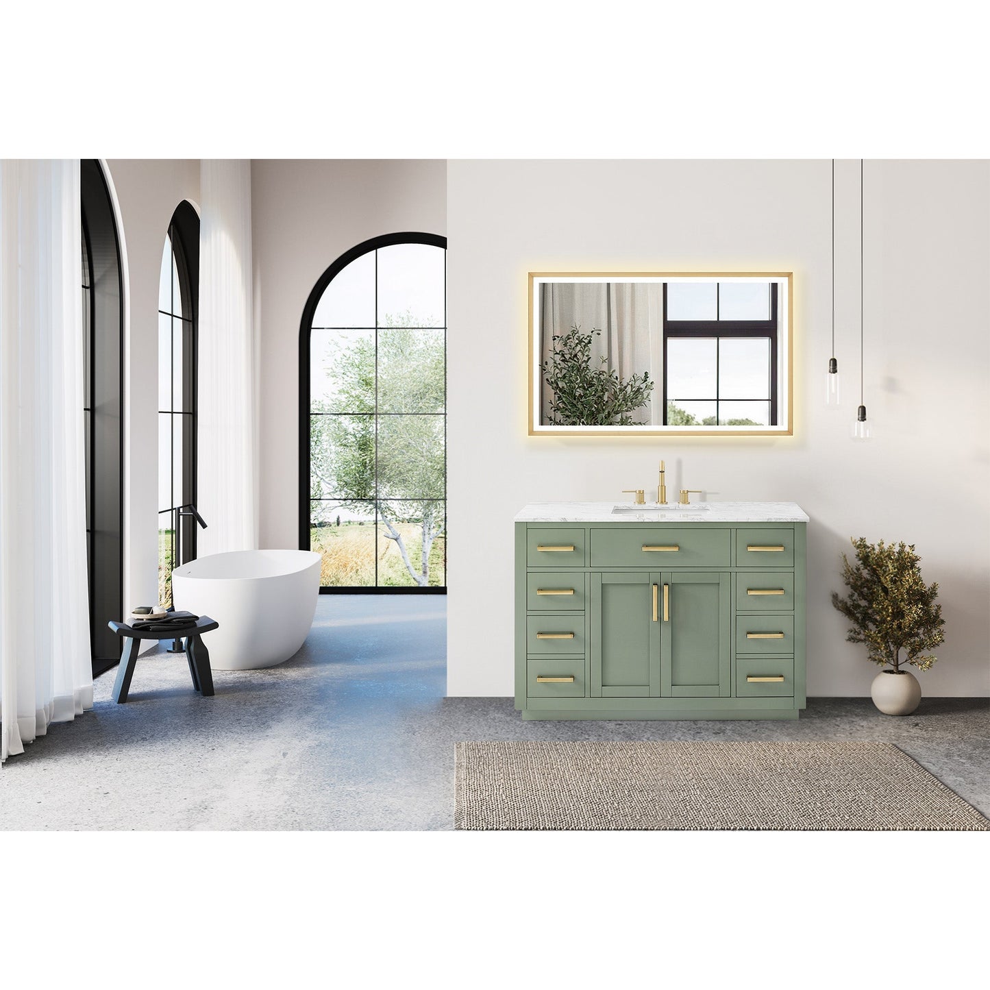Altair Designs Ivy 30"/36"/48" single vanity with top - 531030-VG-CA-NM