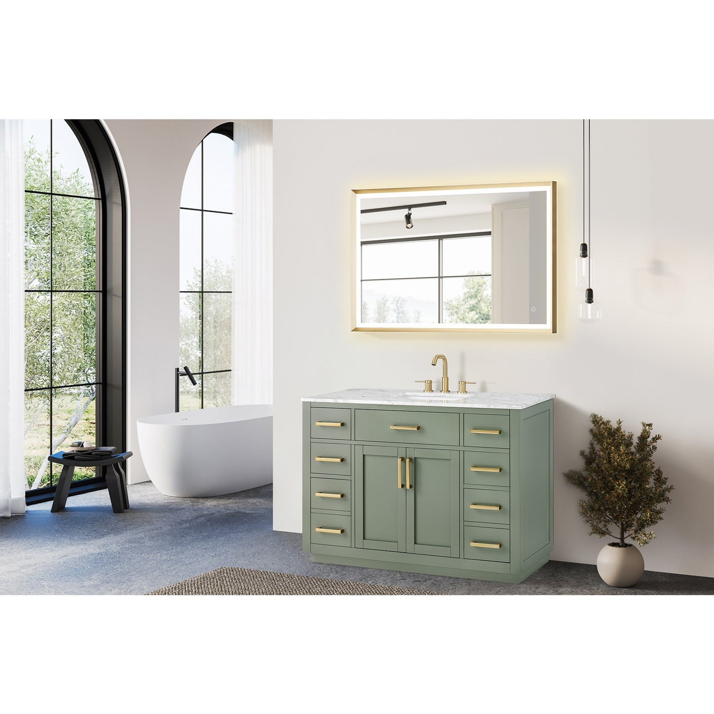 Altair Designs Ivy 30"/36"/48" single vanity with top - 531030-VG-CA-NM