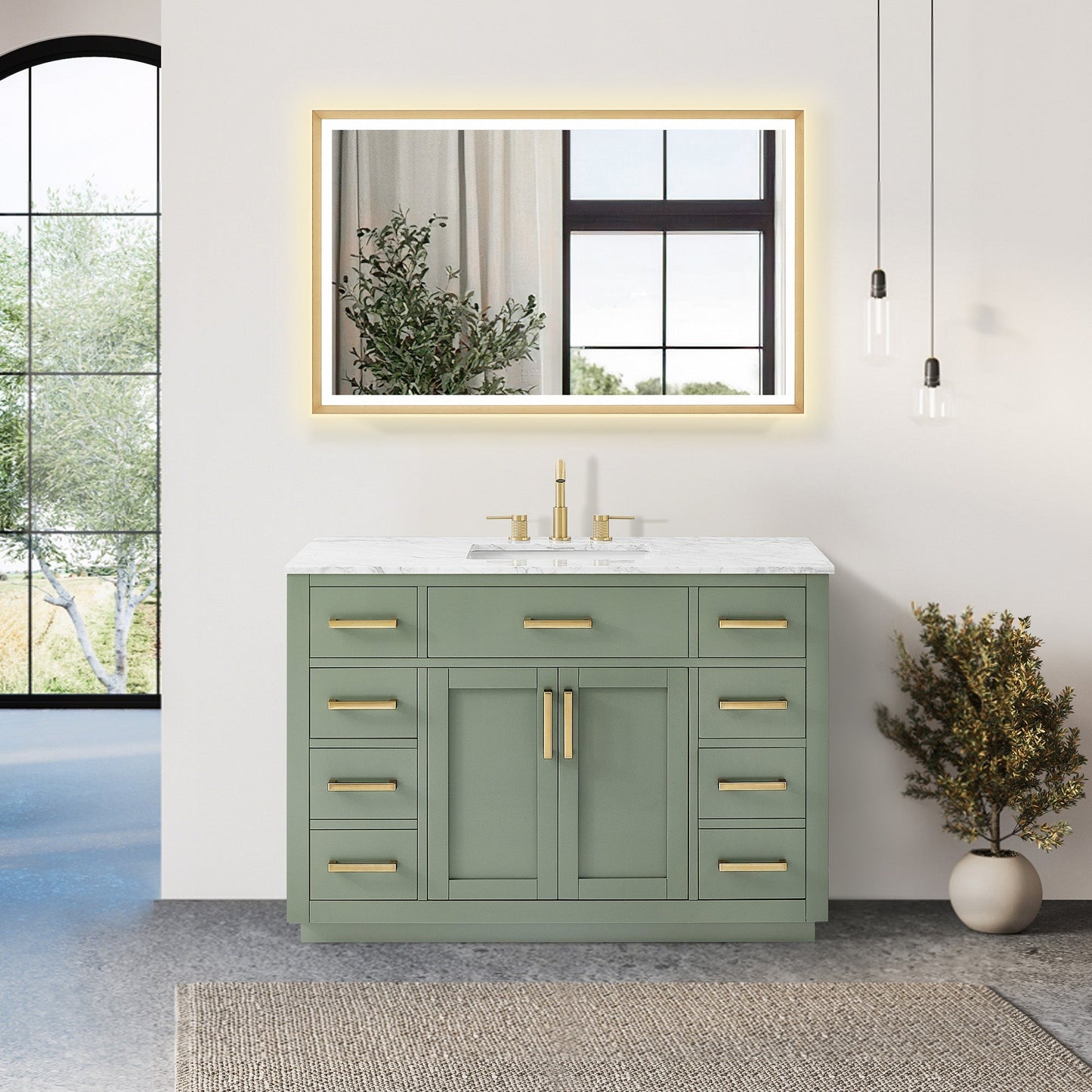 Altair Designs Ivy 30"/36"/48" single vanity with top - 531030-VG-CA-NM