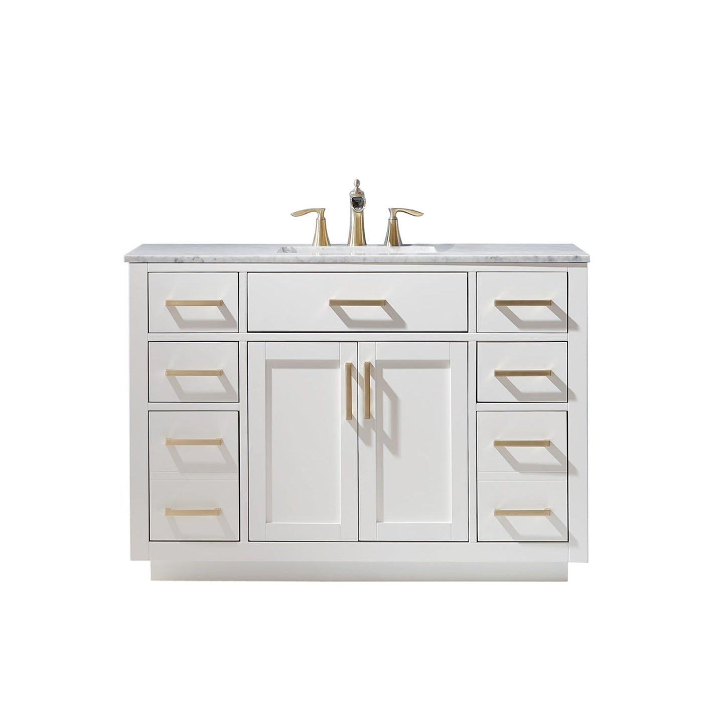 Altair Designs 48" single vanity with top - 531048-WH-CA-NM