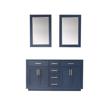 Altair Designs 60" Double Bathroom Vanity Cabinet Only - 531060-CAB-RB-NM