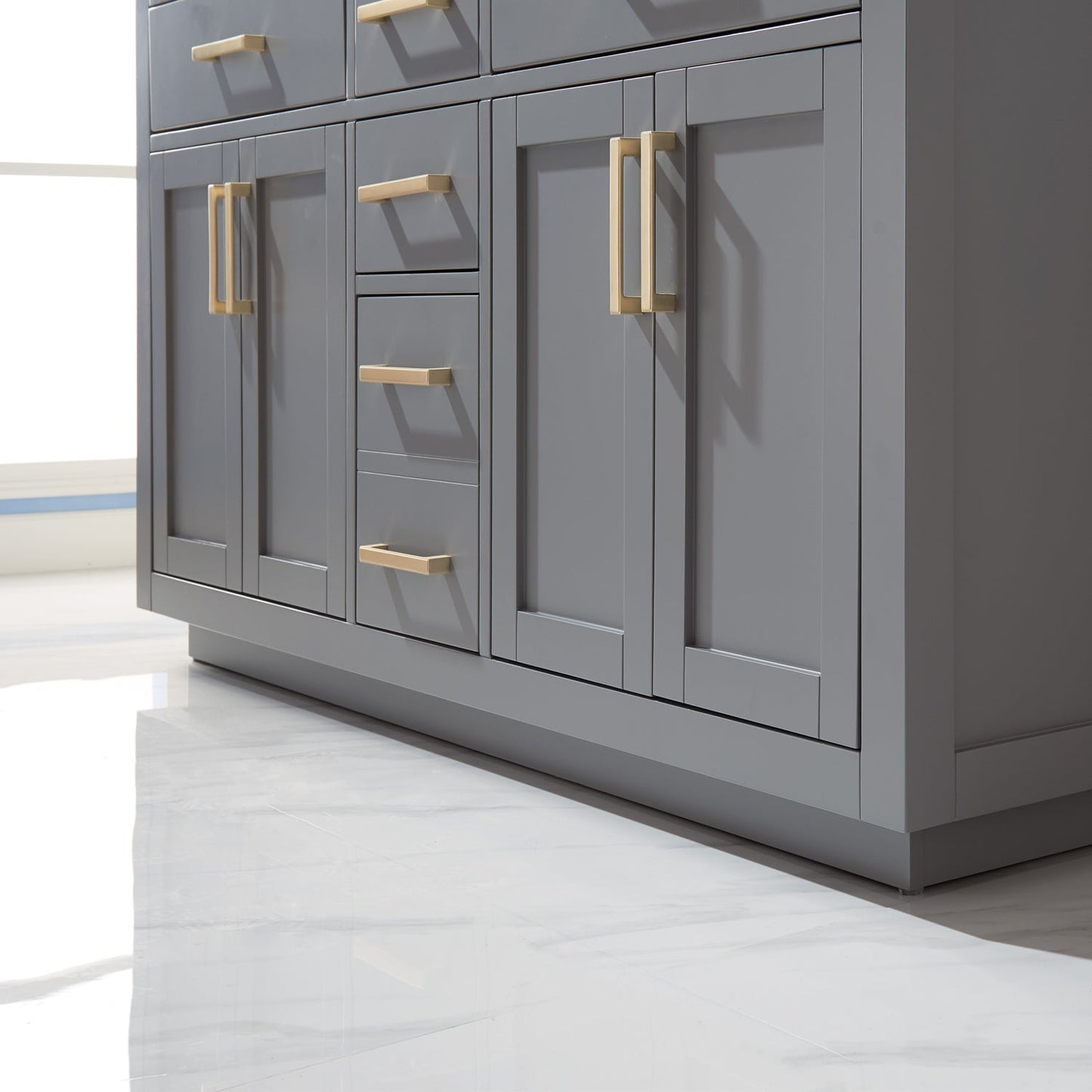 Altair Designs 60" double vanity with top - 531060-WH-CA-NM