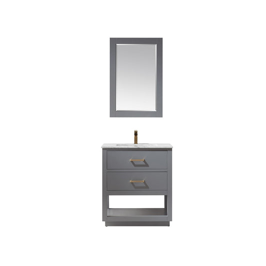 Altair Designs 30" single vanity with top - 532030-WH-CA