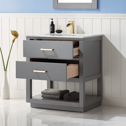 Altair Designs 30" single vanity with top - 532030-WH-CA