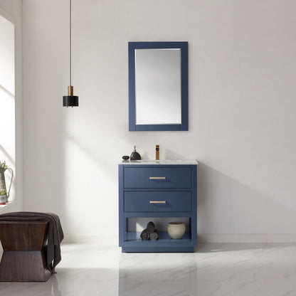 Altair Designs 30" single vanity with top - 532030-WH-CA