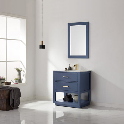 Altair Designs 30" single vanity with top - 532030-WH-CA