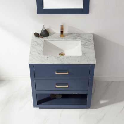 Altair Designs 30" single vanity with top - 532030-WH-CA