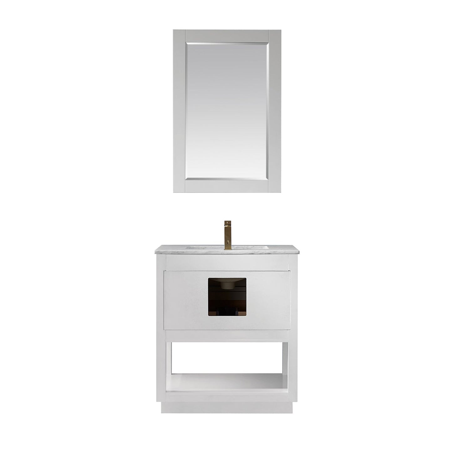 Altair Designs 30" single vanity with top - 532030-WH-CA