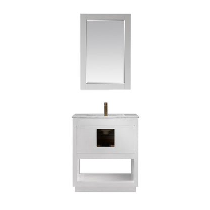 Altair Designs 30" single vanity with top - 532030-WH-CA