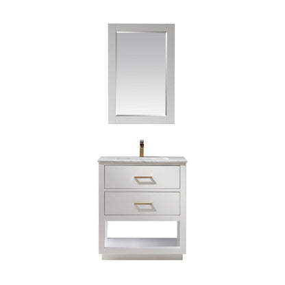 Altair Designs 30" single vanity with top - 532030-WH-CA