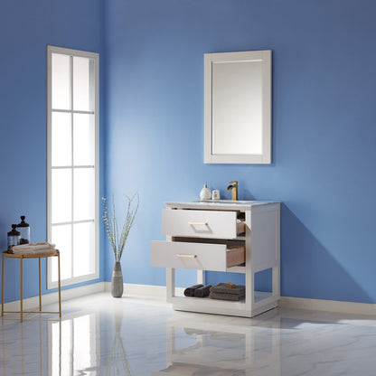 Altair Designs 30" single vanity with top - 532030-WH-CA